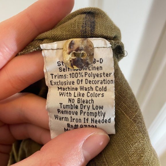 Johnny Was Sadie Embroidered Linen Camo Jogger Pants - Picture 6 of 7